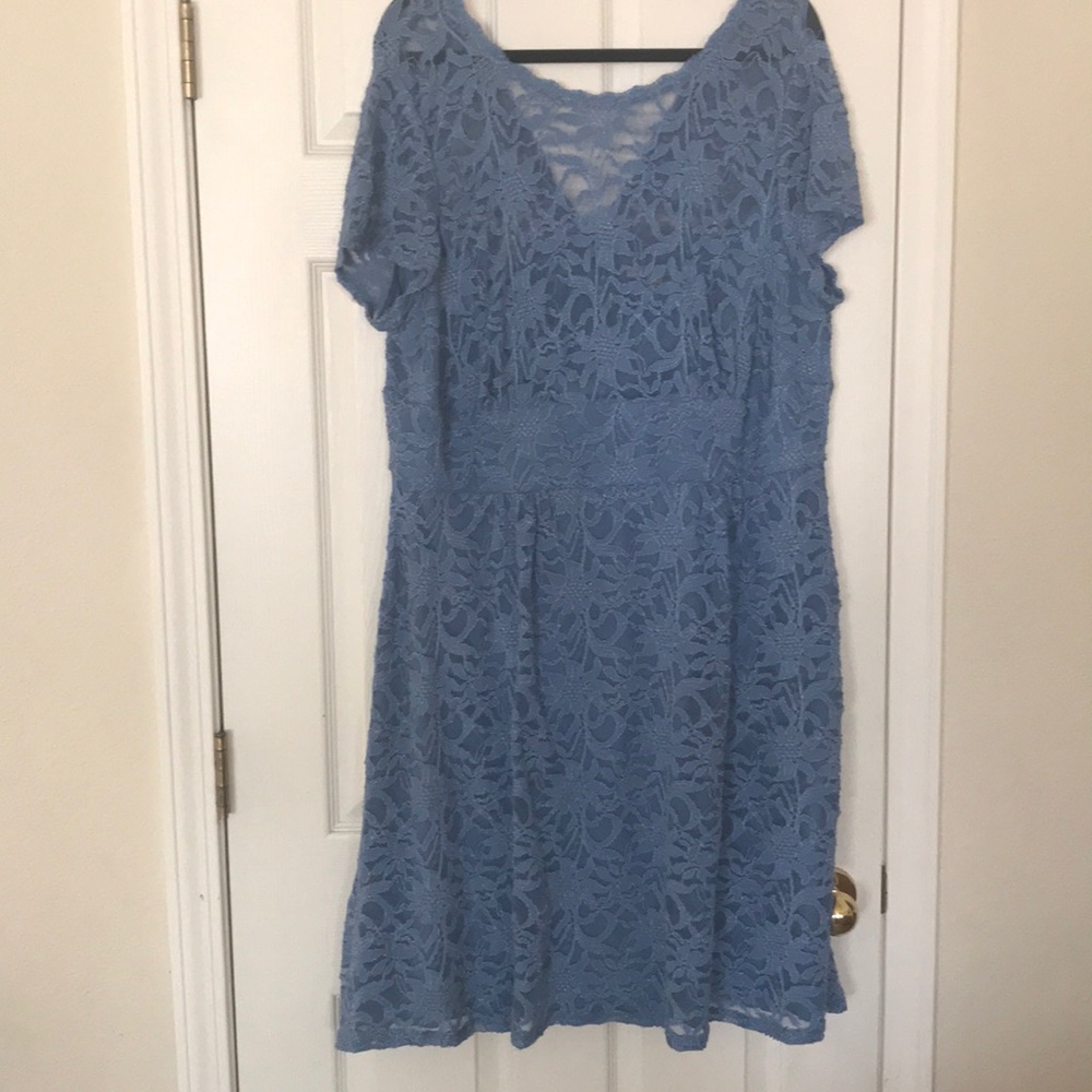 Blue Lace Dress, Size 18W